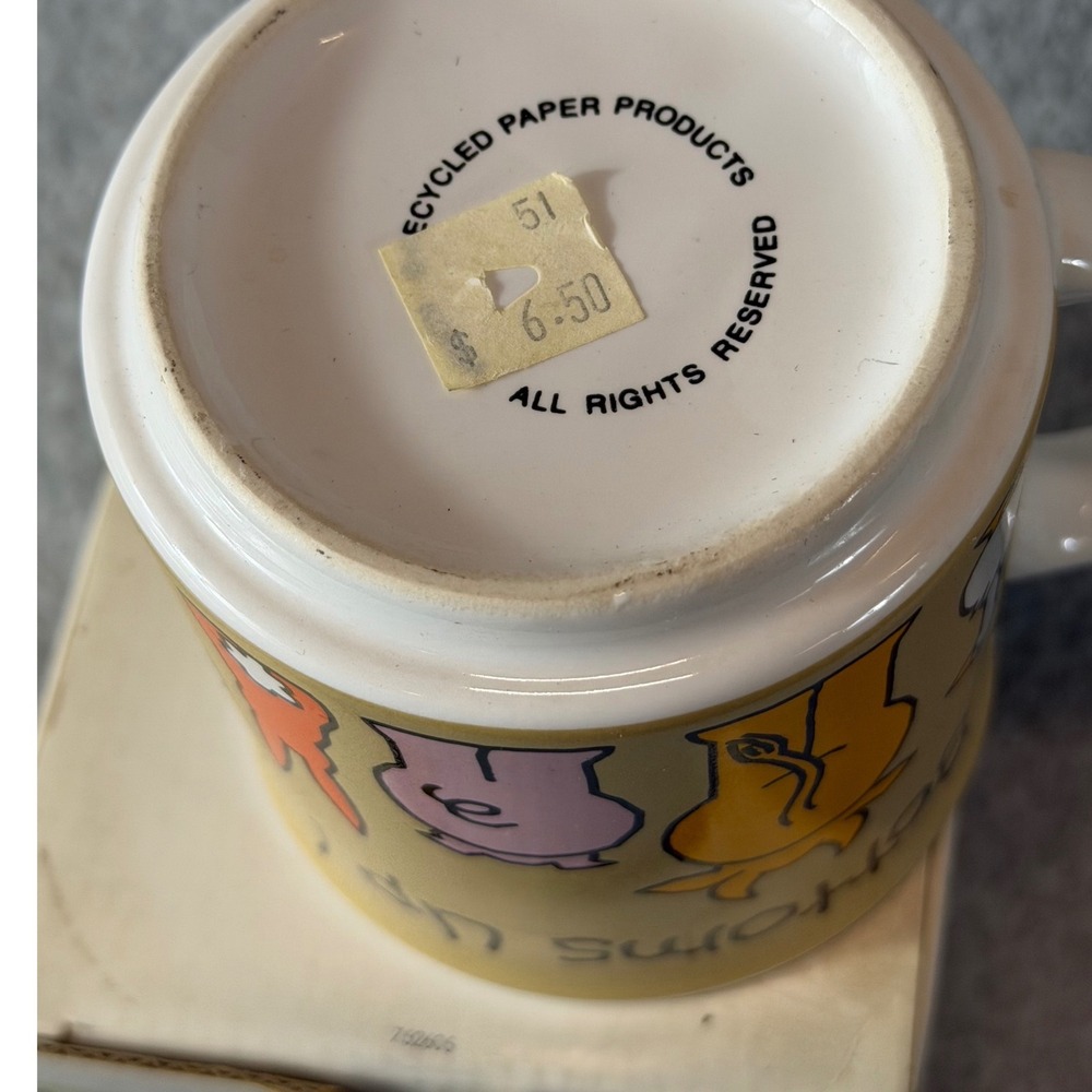 90s Vtg Recycled Paper Products Boynton Bottoms Up Animal Butts Mug Novelty Mug - Picture 5 of 7